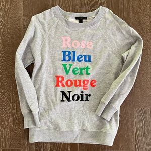 J. Crew French colors sweatshirt. Great condition - worn once